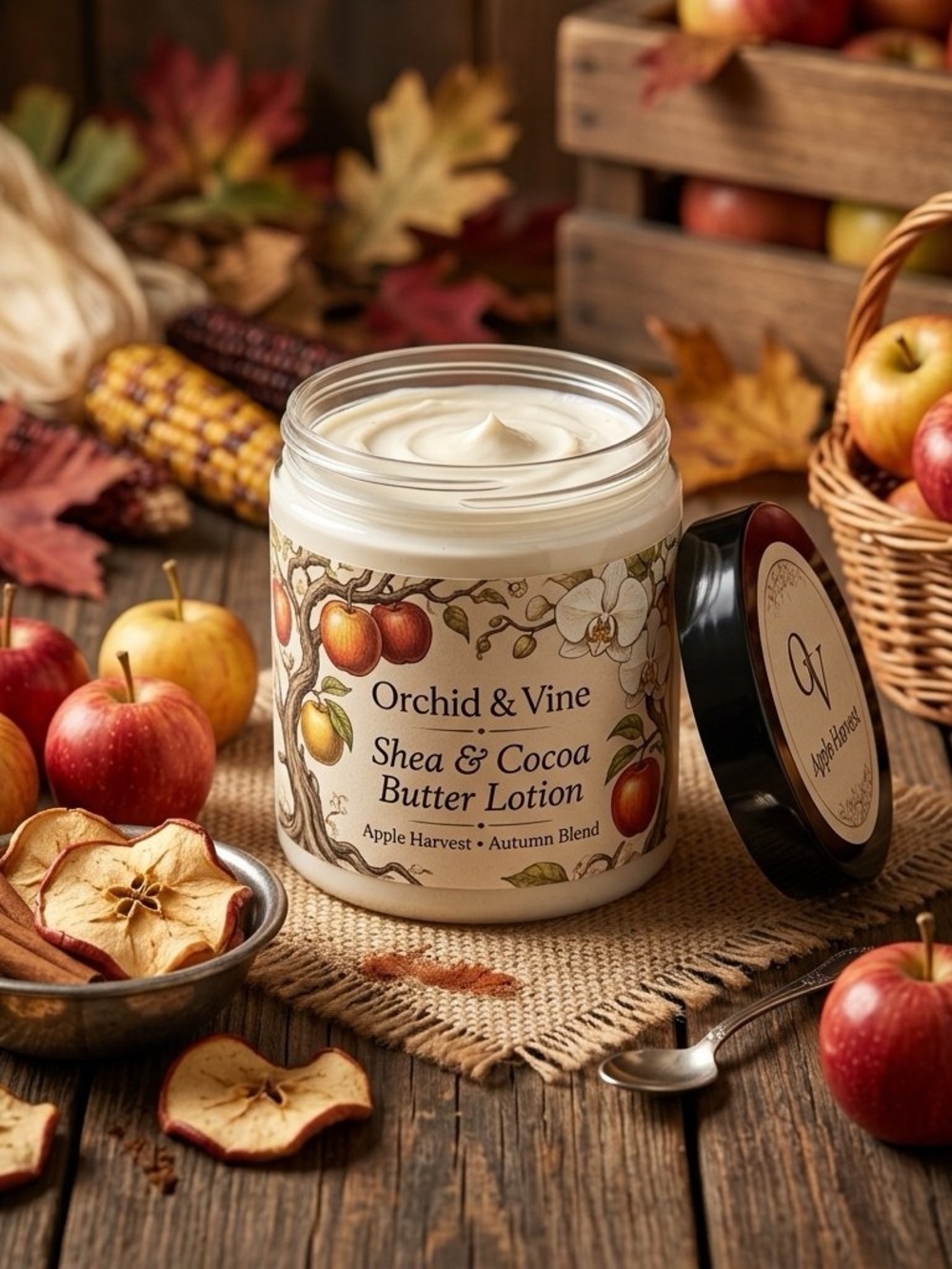 Orchid & Vine Shea & Cocoa Butter Lotion Skin Nutrition Apple Harvest